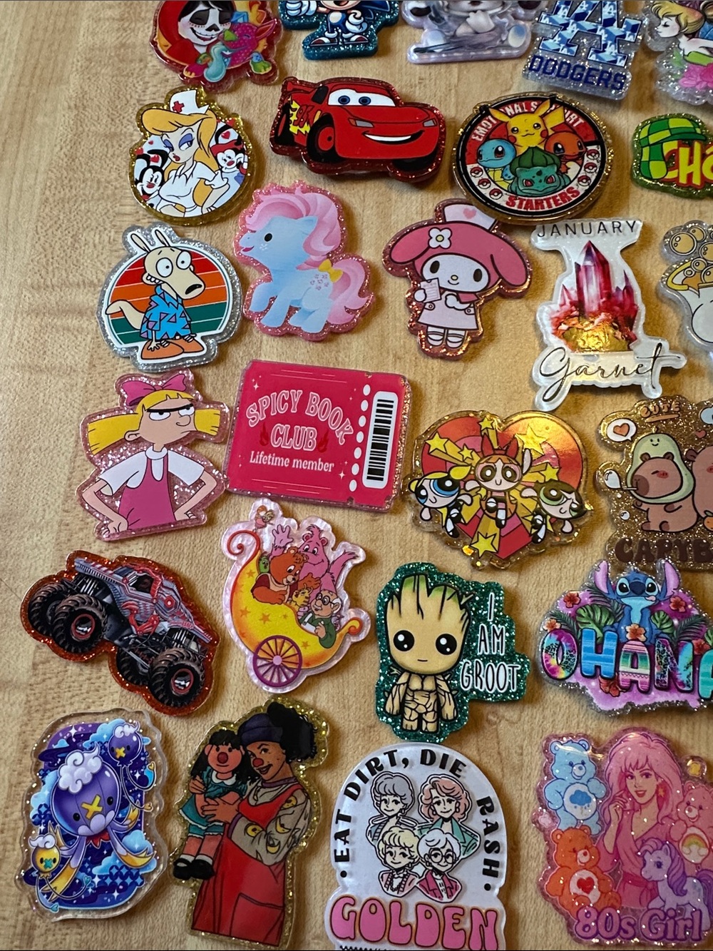 Assorted Acrylic Flat Back Charms- 72 various styles - Picture 3 of 10